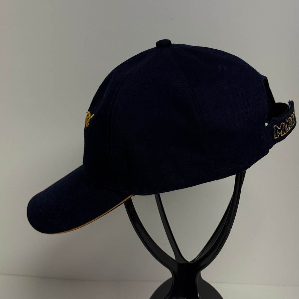 Diamond Head Wear Maui No Ka Oi Hat Men's Adjustable Navy Gold Cotton - Picture 4 of 10